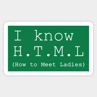 I Know HTML Sticker